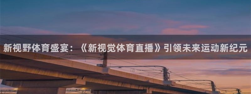新视野体育盛宴：《新视觉体育直播》引领未来运动新纪元